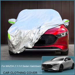 Full Car Cover Rain Frost Snow Dust Waterproof For Mazda 2 Demio DJ 3 BP 5 Premecy CW 6 GL Sedan Wagon Hatchback Anti-UV Cover