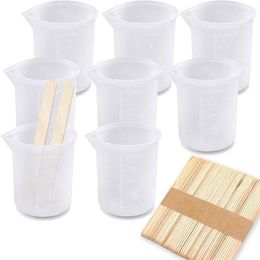 Mugs 58 Pcs Silicone Mixing Cups Tools Kit 100 Ml Measuring Non-Stick For Resin216C