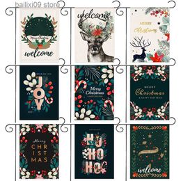 Banner Flags American Christmas Themed Garden Flag Vintage Yard Festive Party Decoration Banner 30*45cm11.81IN*17.71IN T230926