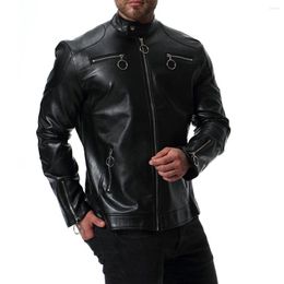 Men's Fur Large-size Men's Leather Jacket For Motorcycle In Europe And America Autumn.