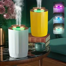 2200ml Large Capacity USB Aromatherapy Humidifier with Double Spray and Running Horse Light - Perfect for Home and Car Use