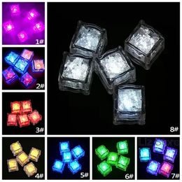 Colourful Glow Ice Cubes LED Induction Ice Cube Light Wedding Bar Party Decoration Supplies Bedroom Glows Lights Ornament TH1122