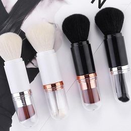 Makeup Brushes Double-Head Brush Foundation Powder Loose Eye Shadow Lip Tool Retractable Blusher