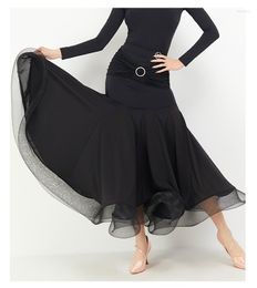 Stage Wear 2023 Ballroom Dance Skirt For Women Sexy Big Swing Waltz Rumba Tango Dress Latin Modern Performance Clothes