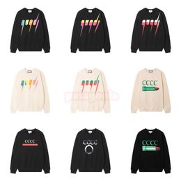 Mens Designer Hoodies Fashion Womens Gradient Letter Print Sweatshirt Round Neck Long Sleeve Top Size XS-L