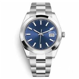 12 style Men Watch Sapphire Gray Baton 41mm Blue Smooth Mens Automatic Mechanical Watches Band Wrsitwatches196t