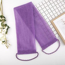 Towel 3Pcs Excellent Rich Foaming Exfoliating Quick Drying Stain Removal Body Scrubber Washcloth With Pull Strap