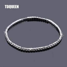 Crystal Rhinestone Anklets Silver Plated Stretch Bridal 1 Row Single Anklet AnkleBracelet Foot Chain Party Accessories for Women220x
