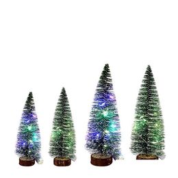 Christmas Decorations Mini Tree Small Cedar Desktop Led Glowing Trees For Year Home Decoration Drop Delivery Garden Festive Party Sup Ottjz