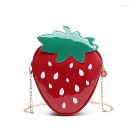 Shoulder Bags Pu For Women Cute Handbags Ladies Personalised Strawberry Mini Purses And Female