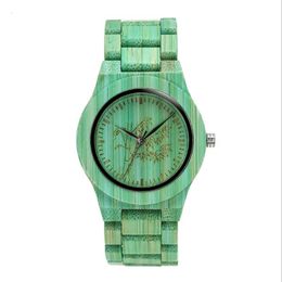 SHIFENMEI Brand Mens Watch Colorful Bamboo Fashion Atmosphere Metal Crown Watches Environment Protection Simple Quartz Wristwatche332V