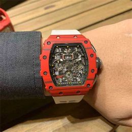 Bbr Factory RichasMille Luxury Top Quality Wristwatch Mechanical Watch Watches Wristwatch Designer Business Leisure Rm1103 Fully Automatic Carbon Fibre Tape