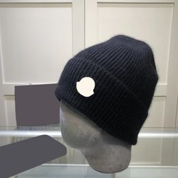 Designer beanie winter hat MONCLR mens cap Italian trendy warm hat 15 colors classic men's fashion stretch wool casquette hats for men gift