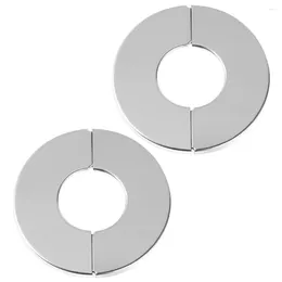 Kitchen Faucets 2 Pcs Stainless Steel Decorative Cover Slap Hole Cap Shower Wall Flange Pipe Punch Escutcheon Plate Covers