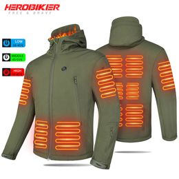 Men's Jackets Heated Jacket Keep Warm Heating Jacket USB Electric Heating Clothes Camping Heated Motorcycle Jacket Hooded Hiking Clothes Men 230925