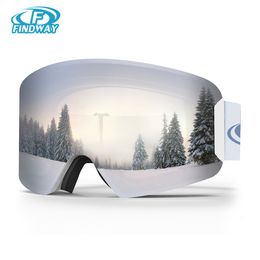 Outdoor Eyewear Findway Professional Kid Ski Goggles Double Layers Lens Antifog UV400 Big Glasses Skiing Snowboard Snow 230926