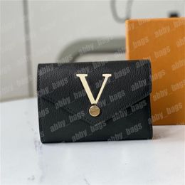 Fanny Victorine Wallets Designer Womens Billfold Purse Mono gram Empreinte Woman Cardholder Square V Wallet Luxury Men Card Holder283N