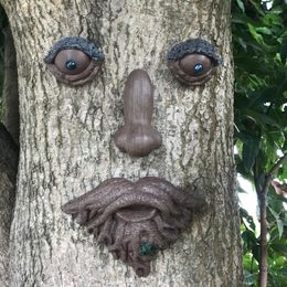 Garden Decorations Old Man With Beard Tree Hugger For Peeker Yard Art Or Outdoor Sculpture Whimsical Face Decor