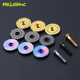 Bike Headsets Risk 1 set Lightweight Alloy Bicycle Headset Cap M630mm Stem Bolt 3 Colors Screw Parts 230925