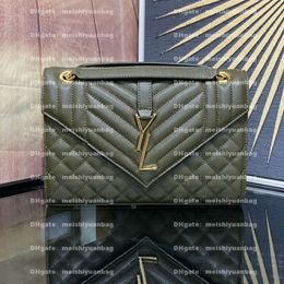 Fashion Leather 487206 Shoulder Bag 10A Luxury Designer Chain Bag Classic Caviar Quilted Women Evening Dress Handbag Crossbody Bag Envelope Purse