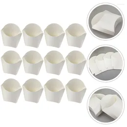 Gift Wrap 50 Pcs French Fries Box Popcorn Container Cup Rack Charcuterie Cardboard Cones Paper Fry Cups