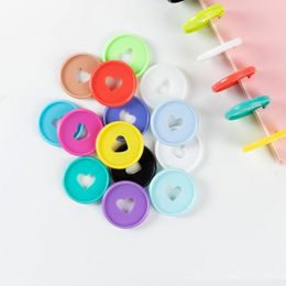 Other Desk Accessories 100PCS 35MM Notebook Loose Leaf Mushroom Hole Plastic Binding Ring Heart Disc DIY Office Supplies 230926