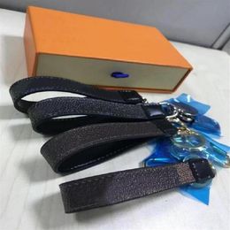 2021 Whole 8 Colour letters real leather car fashion key ring hanging rope lovely wallet chain belt box2587