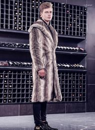 Men's Fur Noble Jacket Coats Men Fashion Mink Plush Long Coat Imitation Clothing 2023 Winter Chaquetas Hombre