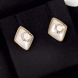 2022 Top quality Charm dangle stud earring with diamond and rhombus shape for women wedding Jewellery gift have box stamp PS7149212m