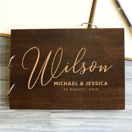 Other Event Party Supplies Personalised Wedding Guest Book Party Shower Gift Handmade Wooden Guest Book Po Album Scrapbook Wedding Keepsake 230926