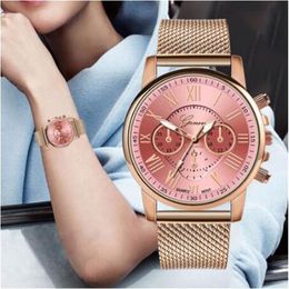 Whole Selling GENEVA Women's Casual Silicone Strap Quartz Watch Top Brand Girls Bracelet Clock WristWatch Women Relog272N