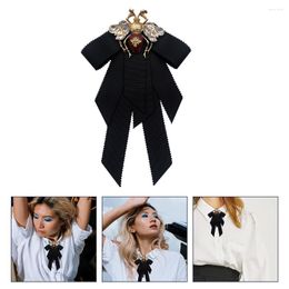 Brooches Bow Tie Women Brooch Pin Neck Mens Suits Shirt Bowknot Vintage Jewelry Bee Rhinestones