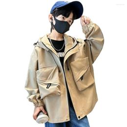 Jackets Boy Jacket Outerwear Solid Colour Coat For Boys Spring Autumn Kids Casual Style Clothes
