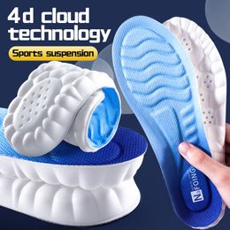 Shoe Parts Accessories 4D Cloud Technology Sports Insoles for Shoes PU Sole Soft Breathable Shock Absorption Cushion Running Orthopaedic Care 230925