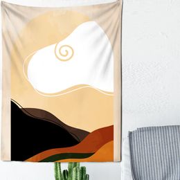 Tapestries Mountain Psychedelic Tapestry Contrast Color Wall Hanging Mountain Landscape Tapestries Wall Hanging Tapestries Wall Art Blanket 230926