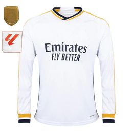 23/24 Real Madrids Long Sleeve BELLINGHAM Soccer Jersey 2023 MODRIC ALABA VINI JR Shirt RODRYGO VALVERDE TCHOUAMENI ARDA GULER KROOS Foo 7435