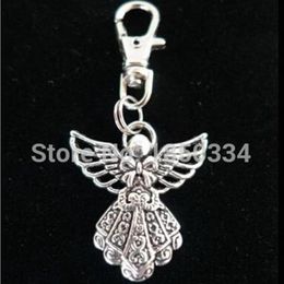 Fashion Retro silver Alloy Guardian Angel key chain-simple atmosphere Pendant Fit DIY charm keychain key ring Accessorie2380