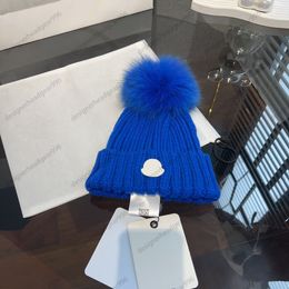 Stylish Italian Stretch Wool Monclair pom pom beanie for Men - Lettered Cashmere Winter Hat
