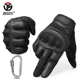 Five Fingers Gloves Tactical Military Full Finger Leather Airsoft Army Combat Touch Screen AntiSkid Hard Knuckle Protective Gear Men 230925
