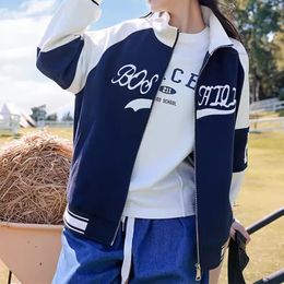 junior High School Student Sports Coat 2023 Autumn New Girls' Fashion Baseball Jersey Youth