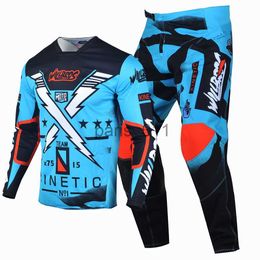 Others Apparel Willbros MX Motocross and Pants Set Offroad Dirt Bike Mountain Enduro MTB Men's Gear Combo 360 Racing Suit x0926