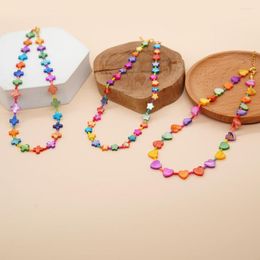 Choker In Candy Color Shell Necklace Colorful Star Love Heart For Women Bohemian Miyuki Beaded Jewelry Romantic Valentines Gift