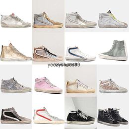 Golden Goosee Neue Custom Sneakers Sneakers Paillette Luxus Mid Slide Star Hightop 2023 Frau Casual Shoes Italien Brand Trainer Goldensgoosesc lassicw Hited Ooldd I.