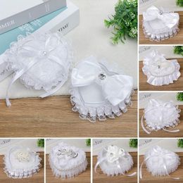 Jewellery Pouches Portable Heart-shape Lace Romantic Rings Holder Ring Box Storage Case