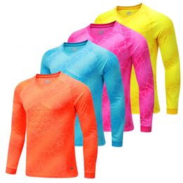 Outdoor TShirts Men Soccer Goalkeeper Jersey Custom Childrens Football Uniform Training Long Sleeves Shirts For Boys 230926