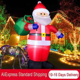 Party Decoration 8 FT Christmas Inflatable Santa Claus Outdoor Decoration for Yard Weatherproof Vacation Holiday Party Decor for Garden Lawn T230926