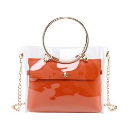 Evening Bags Trendy Jelly Women s Bag Chain Transparent Shoulder Female Fashion PVC Crossbody Mini All match Handbags for Women 230926
