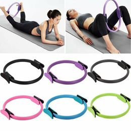 Yoga Circles 38cm Yoga Fitness Pilates Ring Women Girls Circle Magic Dual Exercise Home Gym Workout Sports Lose Weight Body Resistance 6color 230925