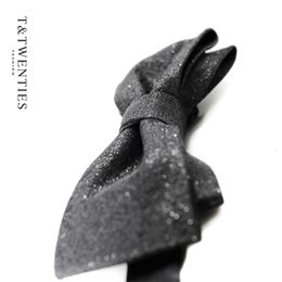 Bow Ties Designer Star Yarn Black Bow slips för män bröllop groom man kostym klänning båge baby slips 230922