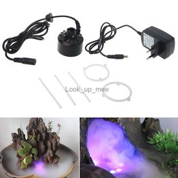 Humidifiers 12LED 20mm Metal Super Ultrasonic Mist Creator Fogger Nebulizer Water Fountain EU Plug YQ230926